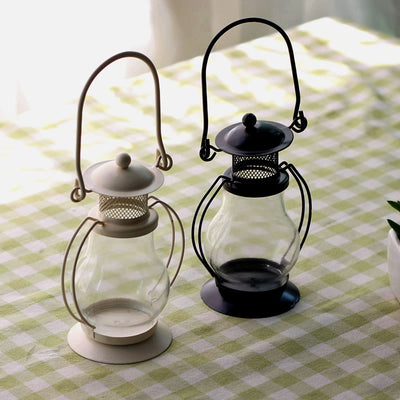 Retro Wrought Iron Lamp Candle Holder Home Decoration