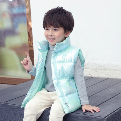 Gilet en coton duveteux automne-hiver vêtements d'hiver pour enfants