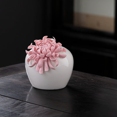 Hand Held Ceramic Flower Vase Pink