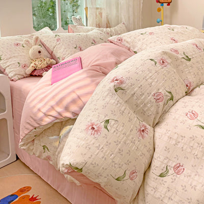 Ensemble de quatre pièces en coton filé nuage de classe A