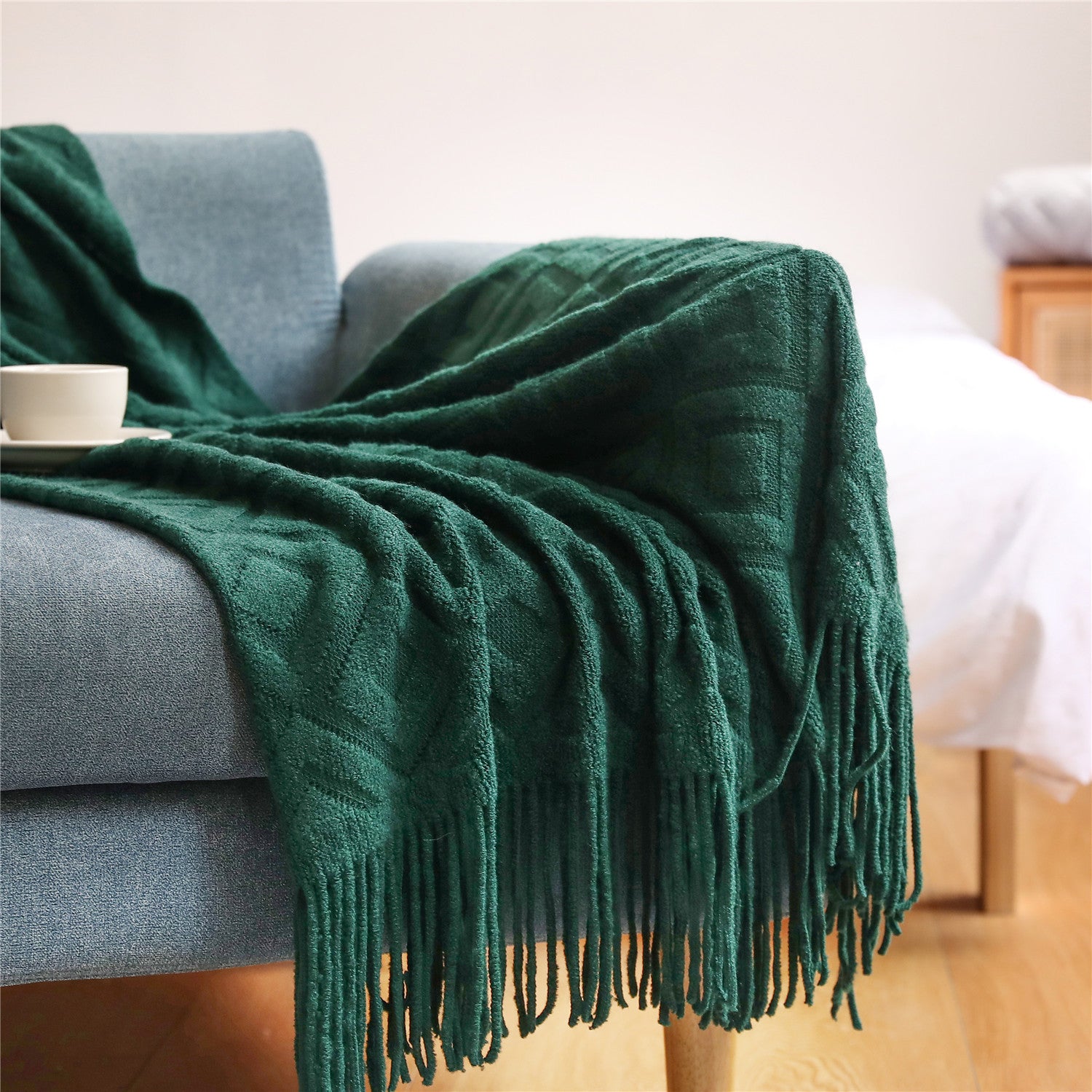 Climatisation d'été au bureau, couverture de sieste, tricot