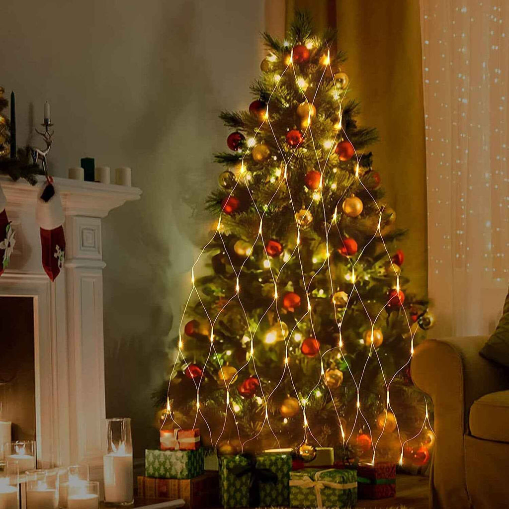 Net Mesh Solar Fairy Lights for Outdoor Decor and Ambiance