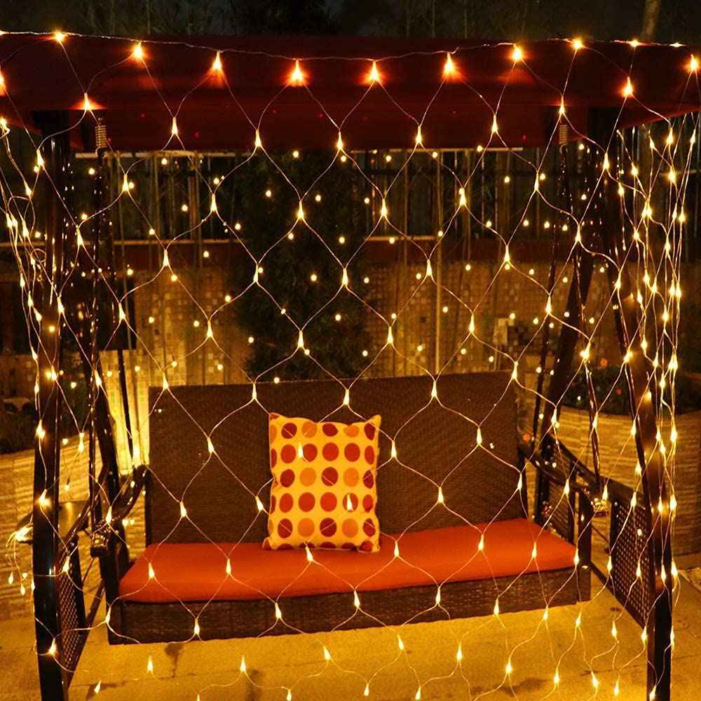 Net Mesh Solar Fairy Lights for Outdoor Decor and Ambiance