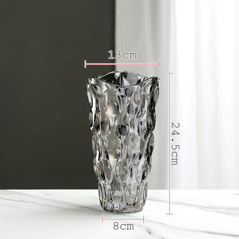 Nordic Glass Vase Thickened Transparent Creative Ornament Flower