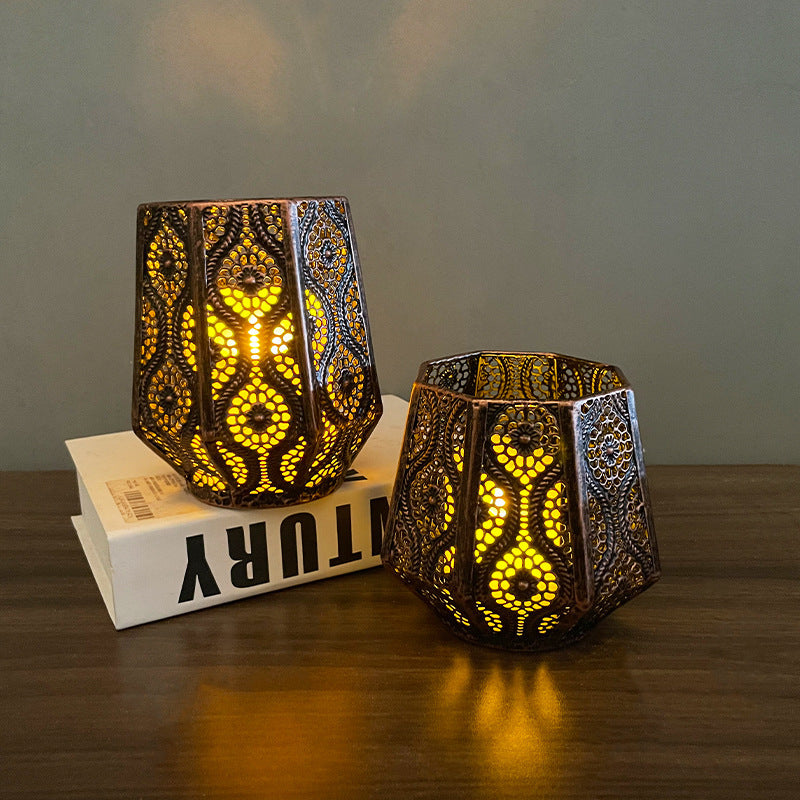 Morocco Candle Holder Retro Hollow Pattern