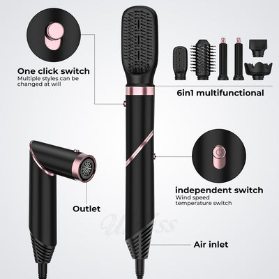 Sèche-cheveux haute vitesse à aspiration automatique des cheveux