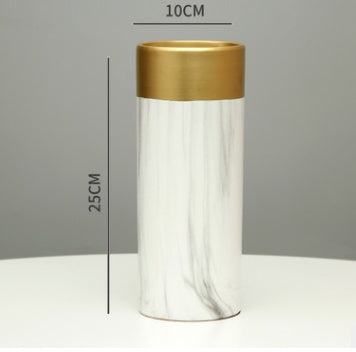 Ceramic vase flower arranger straight tube pendant