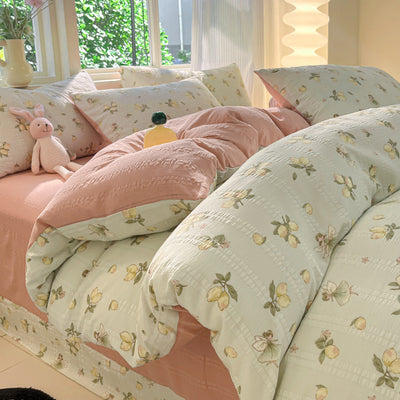 Ensemble de quatre pièces en coton filé nuage de classe A