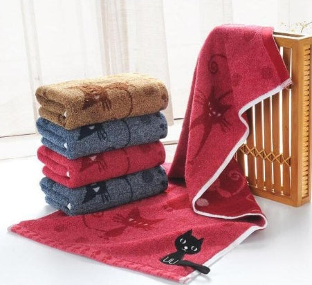 Serviette en coton pour chat avec crochet pour la queue 25x50cm