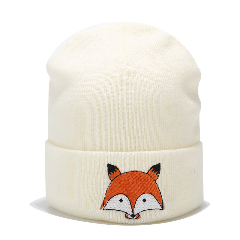 bonnet en laine brodé