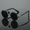 Men's Double Beam Round Frame Classic HD Fashion Sunglasses