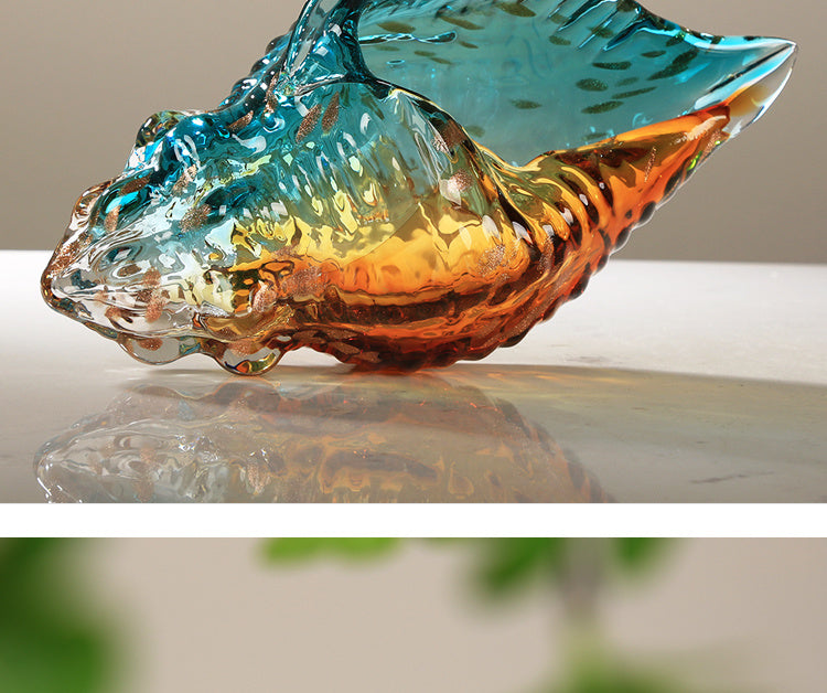 Light Luxury Colored Glaze Colorful Conch Decoration Decorations