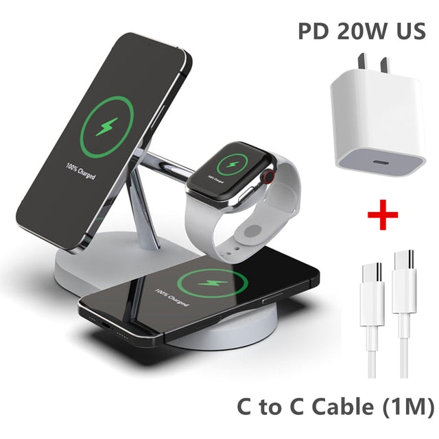 3-in-1 Wireless Magsafe Charger Stand - Firebrands