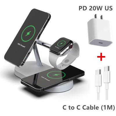 3-in-1 Wireless Magsafe Charger Stand - Firebrands