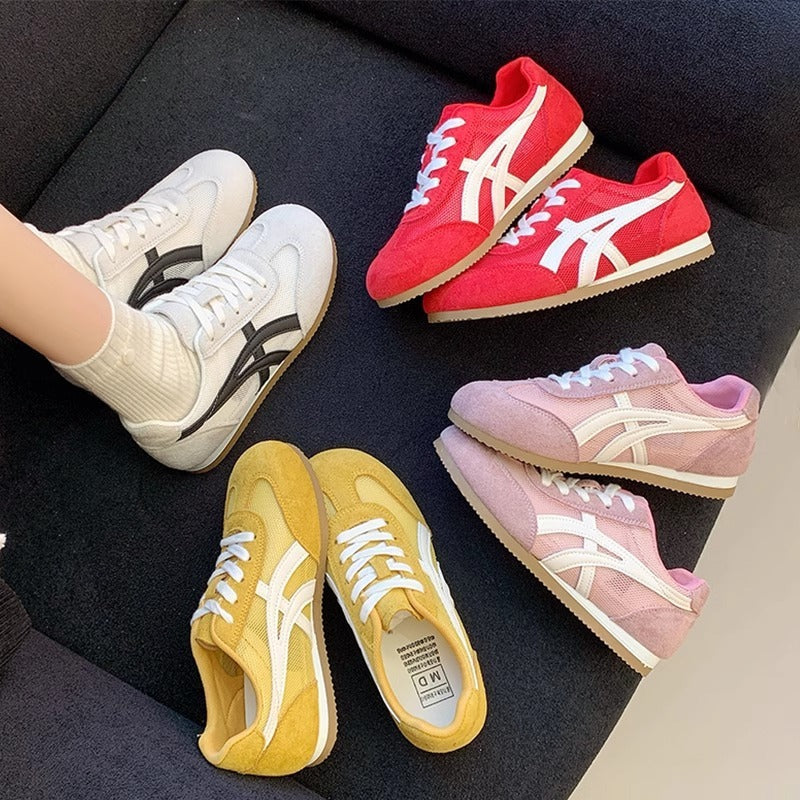 Women's Leather Thick-soled Breathable Mesh Cortez