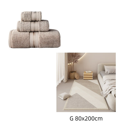 Conjunto de toalhas de banho de algodão grosso em cores puras, conjunto de toalhas de praia de algodão puro de alta qualidade, toalha de banho para salão de beleza.