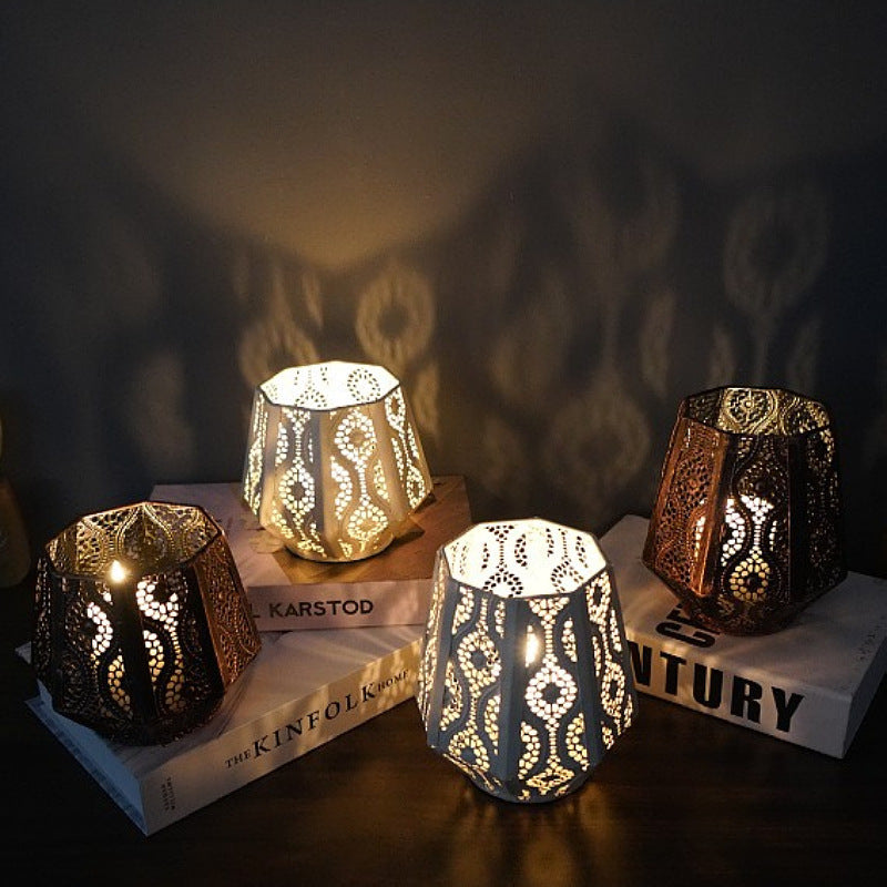 Morocco Candle Holder Retro Hollow Pattern