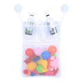 Bolsa organizadora de rede para casa de banho, ideal para guardar brinquedos de banho de bebé e outros artigos.