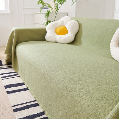 Teddy Plush Waterproof Sofa Cover Sets Of Towels Four Seasons Universal Non-slip