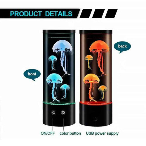 9-inch LED Colorful Jellyfish Lamp Amazon Hot Home Decoration Small Night Lamp Creative Ambience Light Exclusive For Cross-border