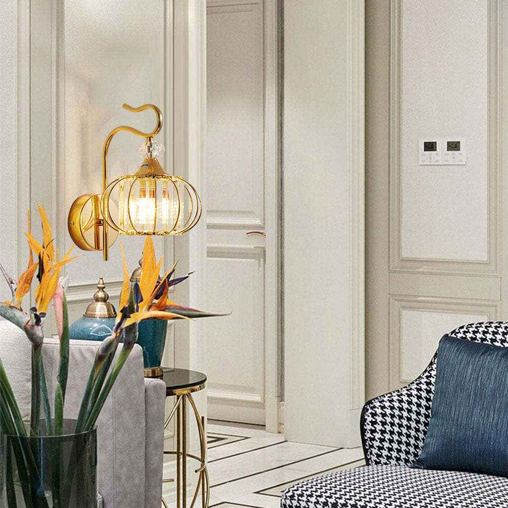 Bedroom Bedside Crystal Wall Lamp Living Room Wall Lamp