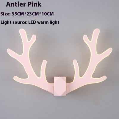 Nordic Antlers Wall Lamp Simple Modern Bedroom