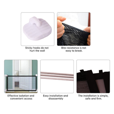 Black Foldable Protection Pet Safety Gate - Firebrands