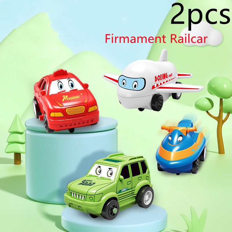 Puzzle infantil de comboio elétrico, brinquedo educativo para montar, com carro elétrico automático, cenário de cidade e carris.