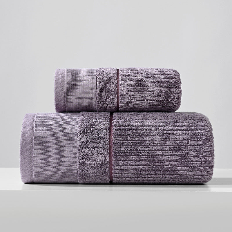 Ensemble de trois serviettes en pur coton avec serviette de bain pour les mains