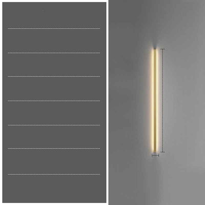 Simple Modern Minimalist Long Strip Living Room Grille Wall Lamp