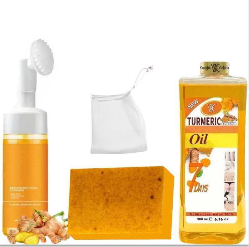 Turmeric Exfoliating Cleansing Pads Compressed Facial Sponges Skin Care Tools For Face Clogged Pores Excess Oil Cleansing