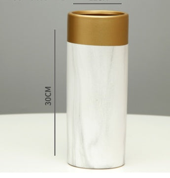 Ceramic vase flower arranger straight tube pendant