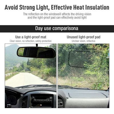 Comparison of light-proof mat and unused pad effectiveness for Chevy Silverado 1500 2500 Tahoe visibility.