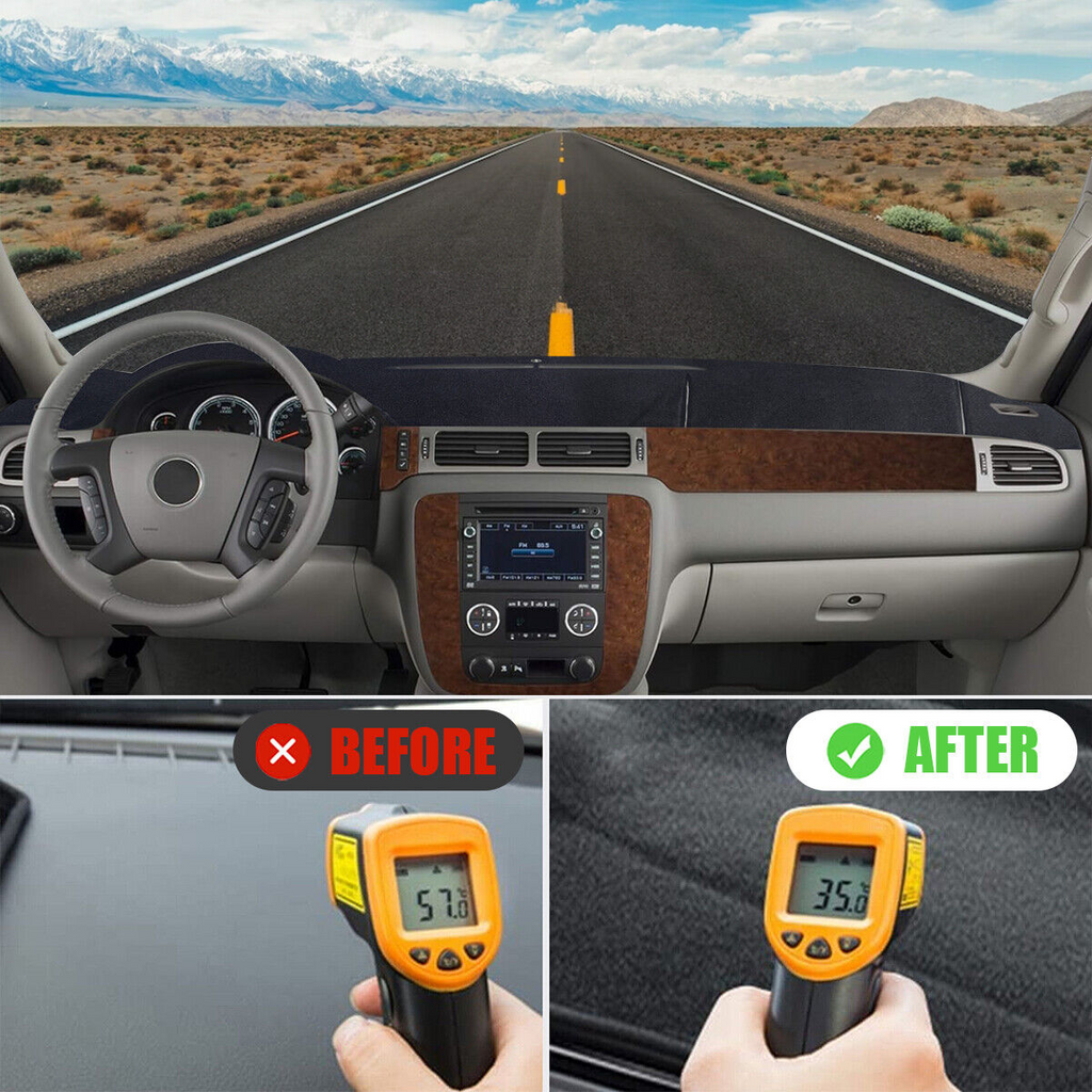 Car Dash Cover Mat Dashboard Pad for Chevy Silverado 1500 2500 Tahoe