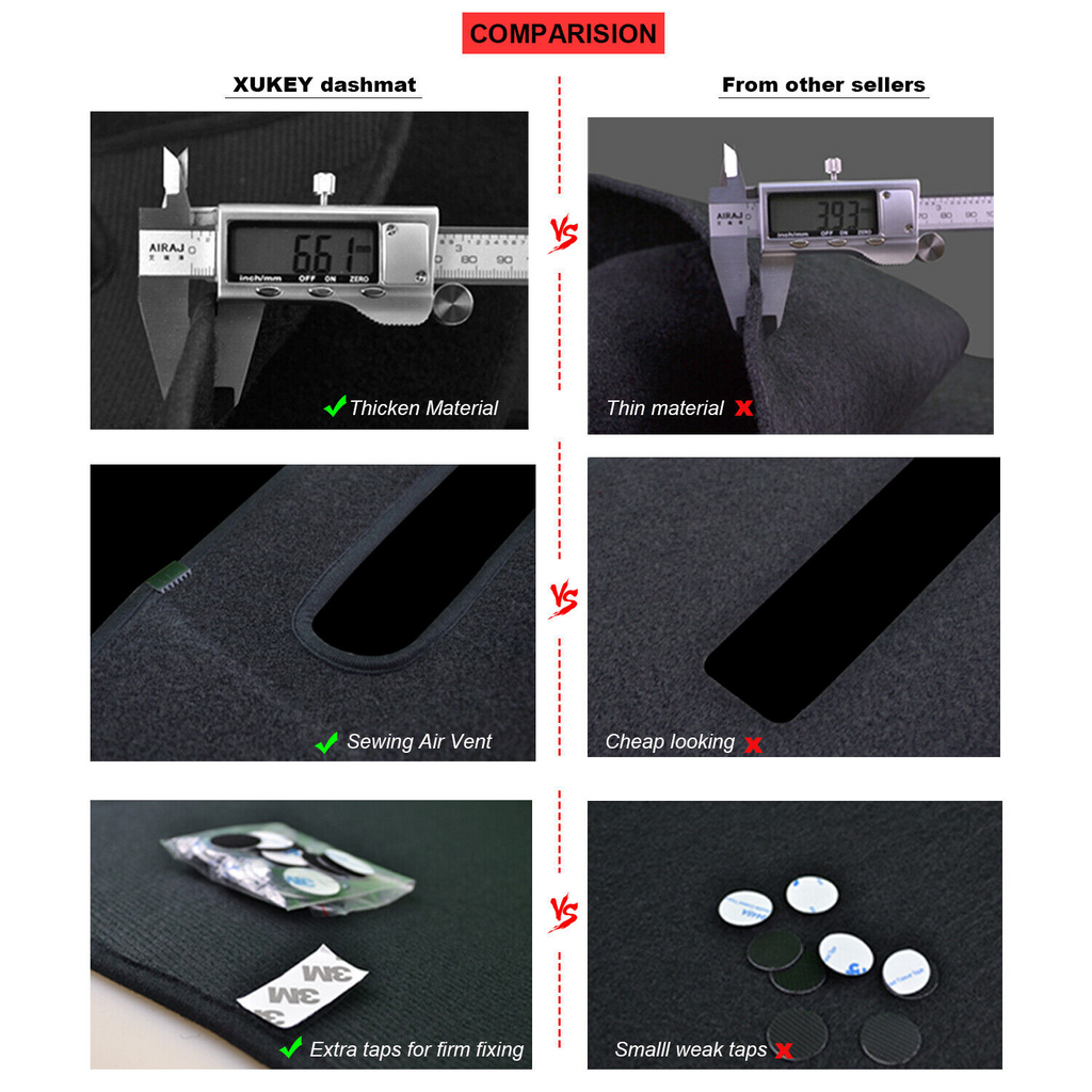 Car Dash Cover Mat Dashboard Pad for Chevy Silverado 1500 2500 Tahoe