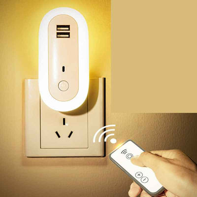 USB Remote Control Wall Lamp Timing Dimming Night Light