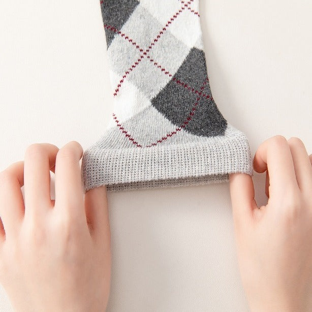 Chaussettes doublées en laine à lignes pointillées plates