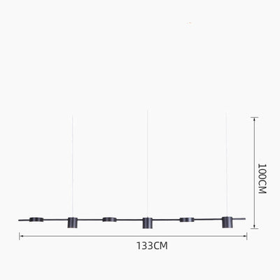 Scandinavian Style Minimalist Dining Room Creative Personality Three LED Pendant Lamp