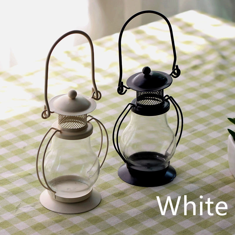 Retro Wrought Iron Lamp Candle Holder Home Decoration