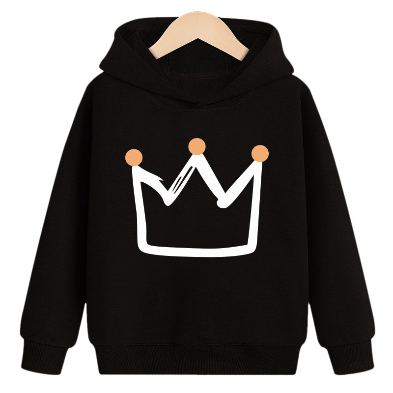 Sweat à capuche Crown en velours