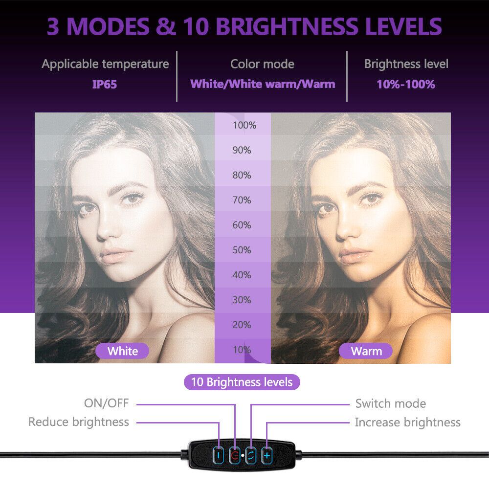 LED Ring Light With Phone Tripod Stand Kit - Firebrands