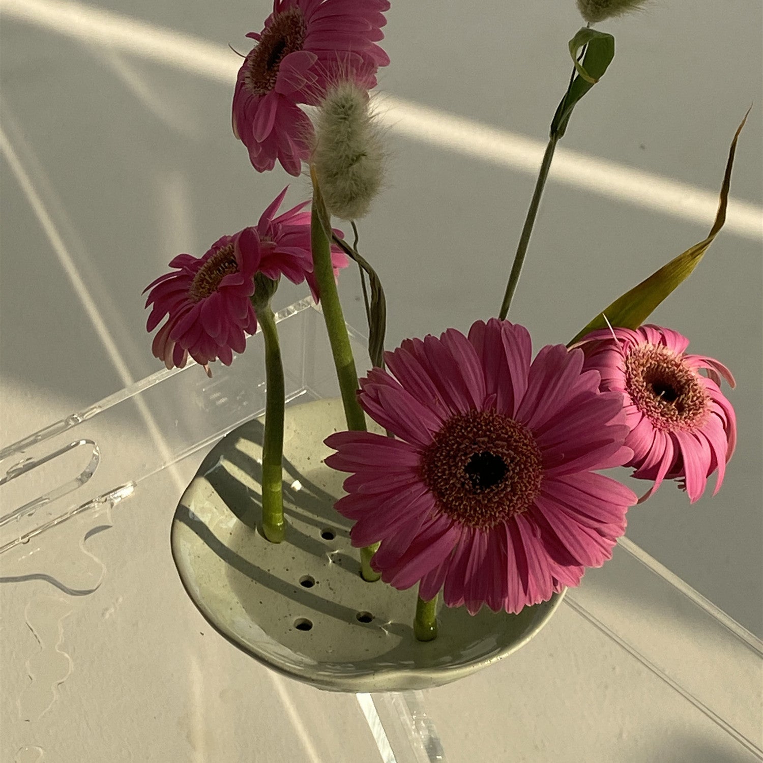 Floral Utensils Flower Arrangement Water Filter Bowl Ceramic Vase