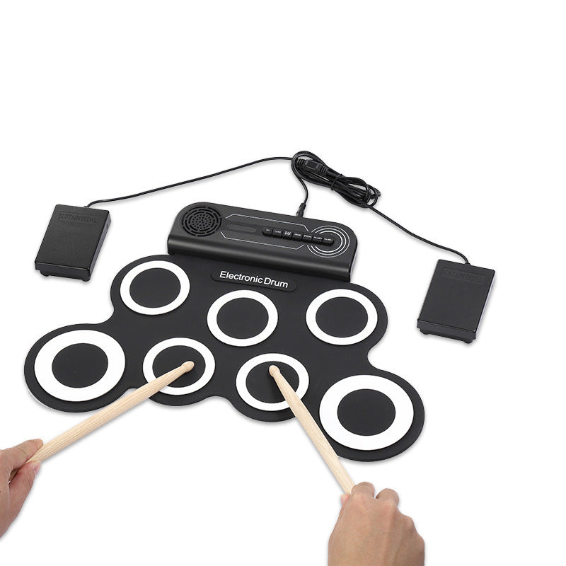 Portable Shelf Percussion Drum Set Hand Roll Desktop Beginner