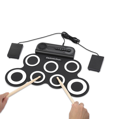 Portable Shelf Percussion Drum Set Hand Roll Desktop Beginner