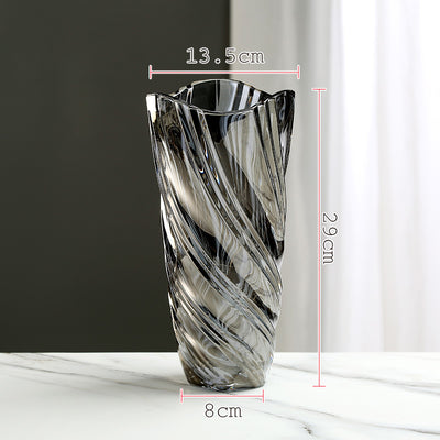 Nordic Glass Vase Thickened Transparent Creative Ornament Flower