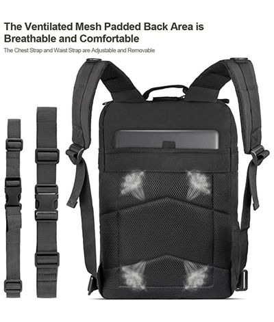 Tactical 25L Molle Backpack | Army Pack | MOLLE Bag Rucksack | Range
