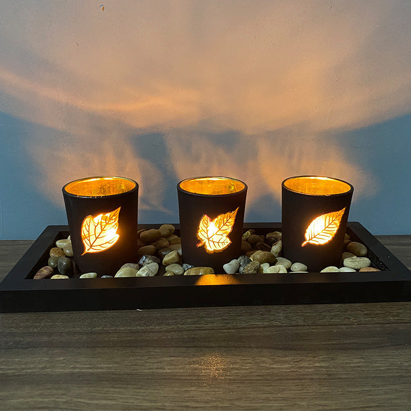 Creative Letters Set Candle Holder Glasses