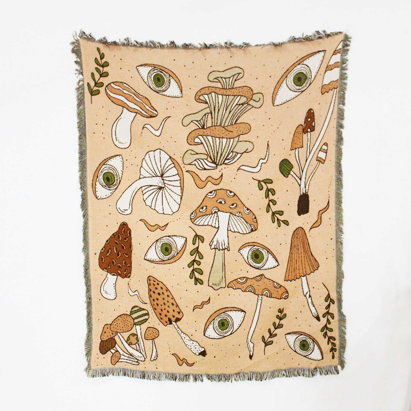 Capa de sofá estilo boho casual com franjas