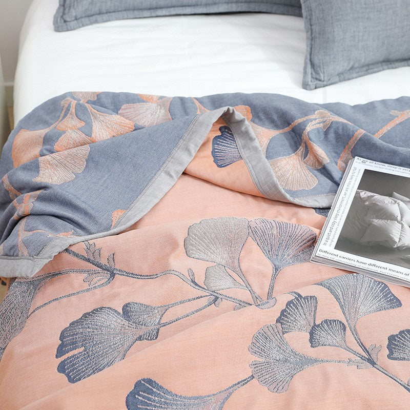 Edredão de gaze de algodão com oito camadas, capa de algodão para ar condicionado, cobertor