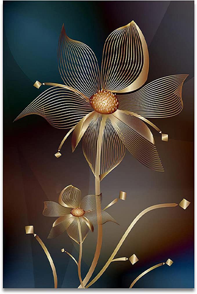 Arte de parede abstrata moderna, poster impresso em tela